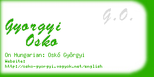 gyorgyi osko business card